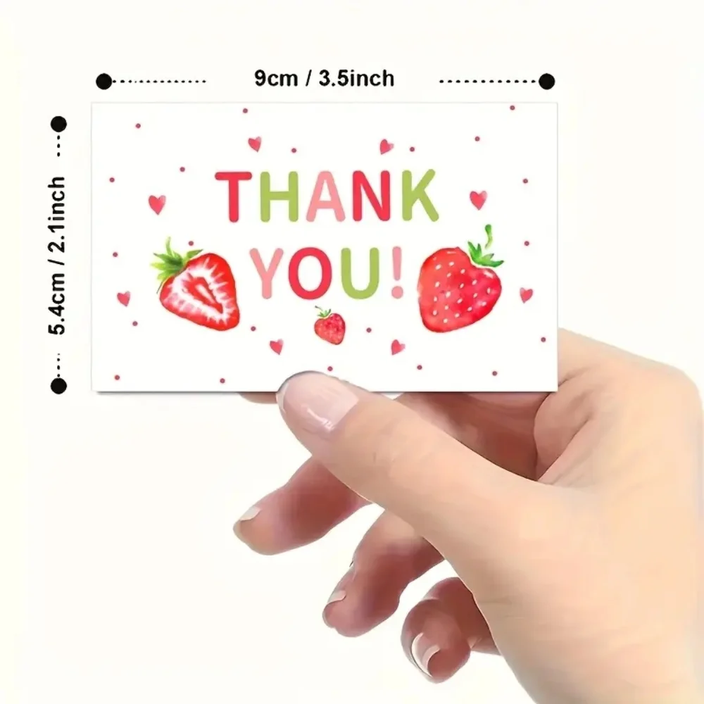 50 Pack STRAWBERRY Thank you cards